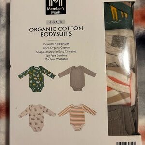 Baby One-Piece Bodysuit - Green & Neutral Pack (4-Pack)